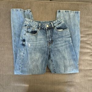 Faded Wash Blue Jeans